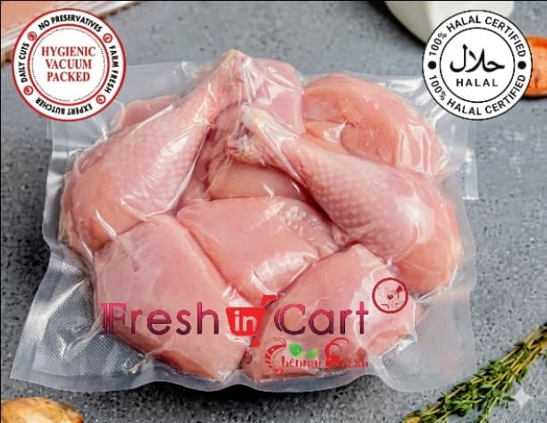 Fresh Chicken Curry Cut Skinless (500 gm)